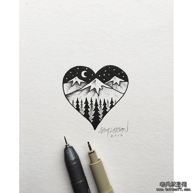 小清新风景 纹身图片