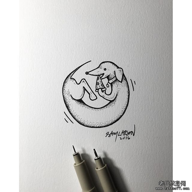 小清新动物纹身图片