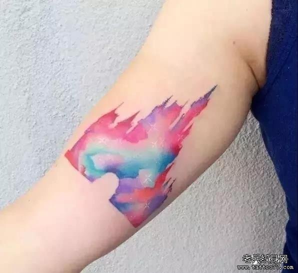 水彩小清新纹身图案