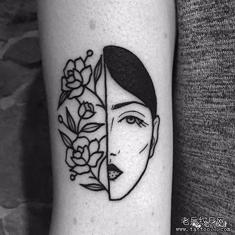 手臂花藤纹身图案