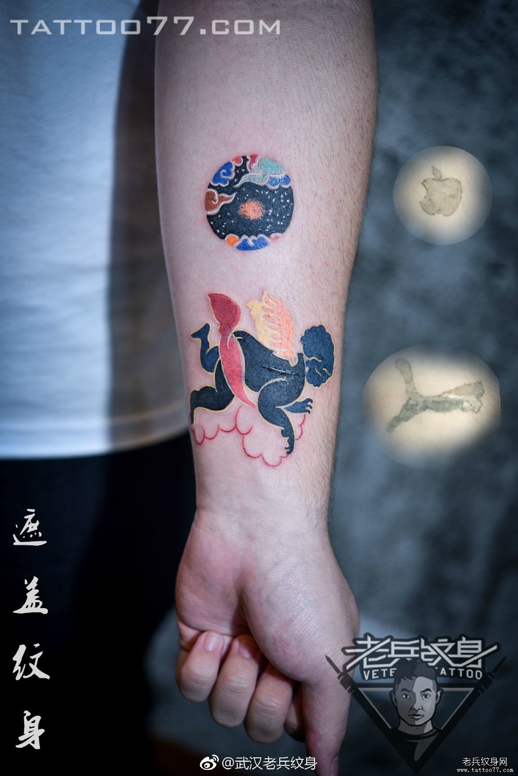手臂传统纹身图案作品
