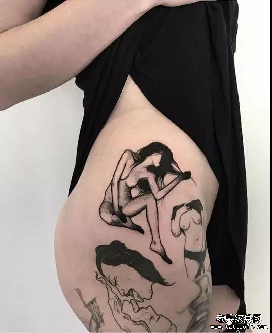手臂小清新纹身图案