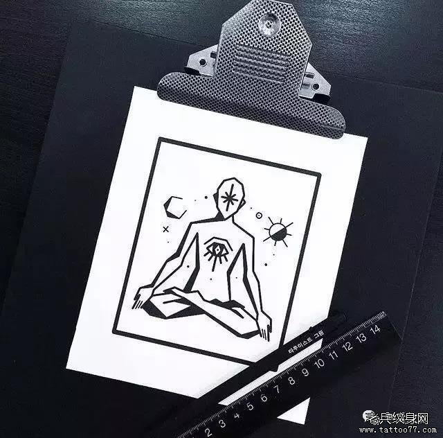图腾高僧纹身图案