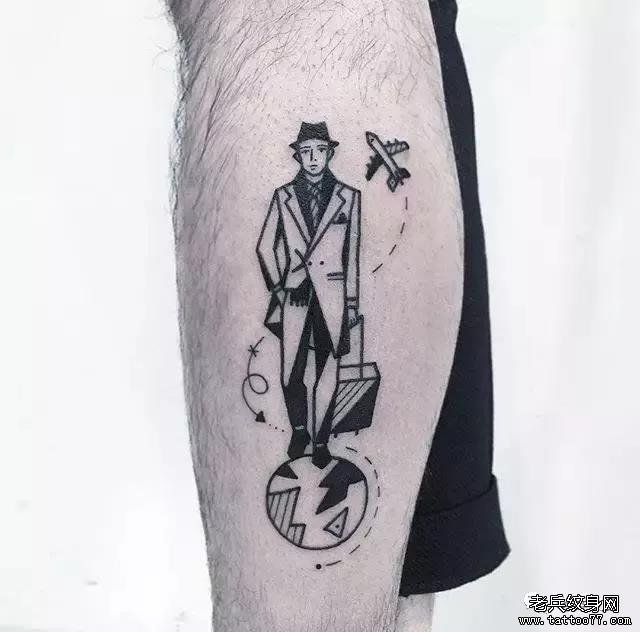 手臂人物纹身图案