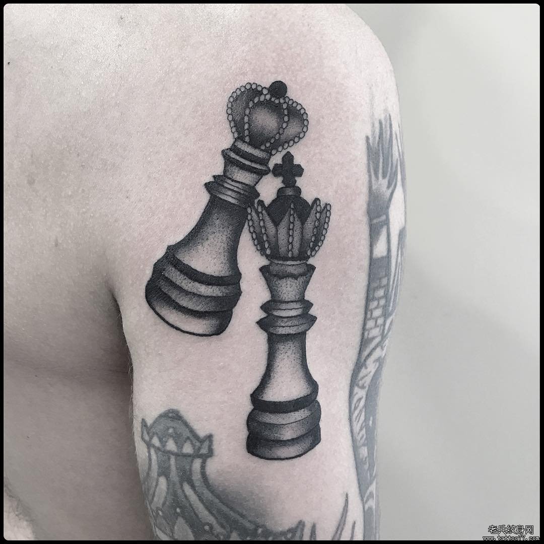 手臂象棋纹身图案