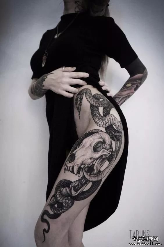 花臂tatoo girl纹身图案