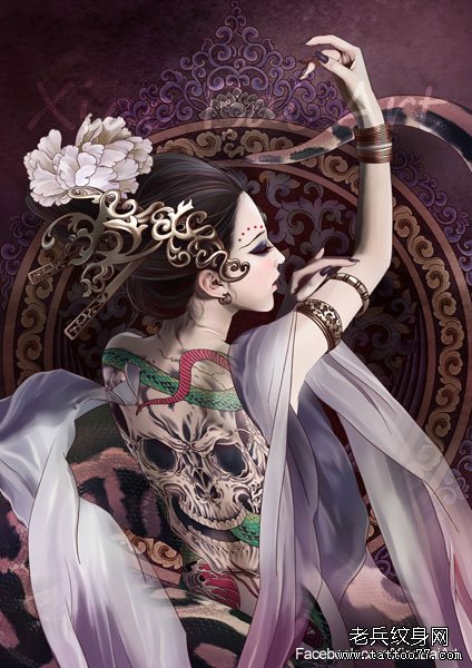 tattoo girl纹身图案由武汉最好的纹身提供