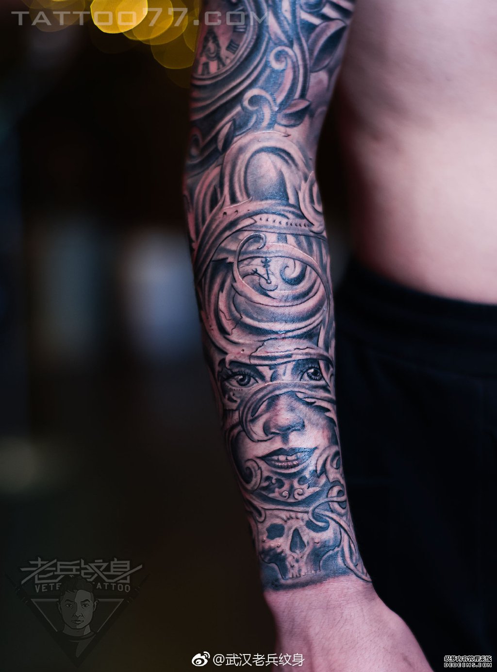 花臂tattoo作品