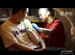 大臂school纹身视频