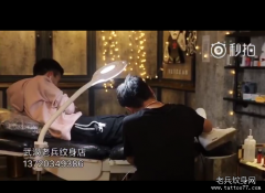 小腿盔甲纹身视频