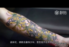 小臂彼岸花纹身视频
