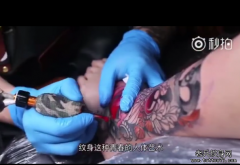 小腿玫瑰纹身视频