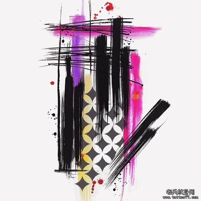 水墨纹身素材