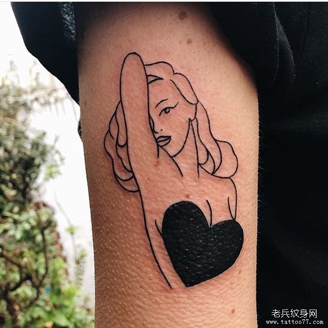 个性女郎纹身图案