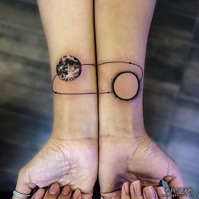 手腕星球纹身图案