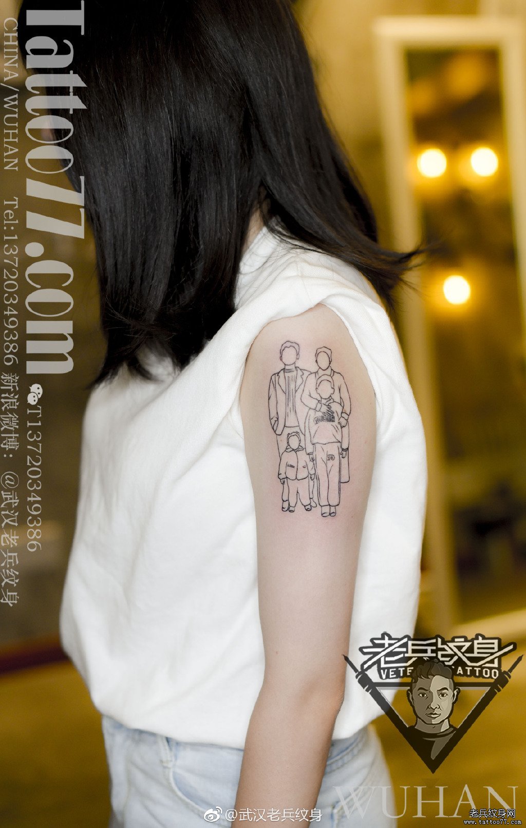 大臂简笔画纹身图案
