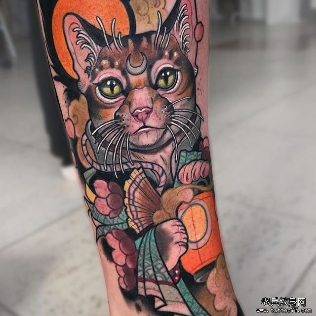 sschool暗黑猫纹身图案