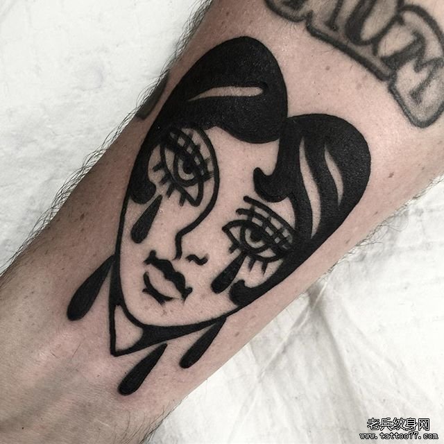 school女郎纹身图案