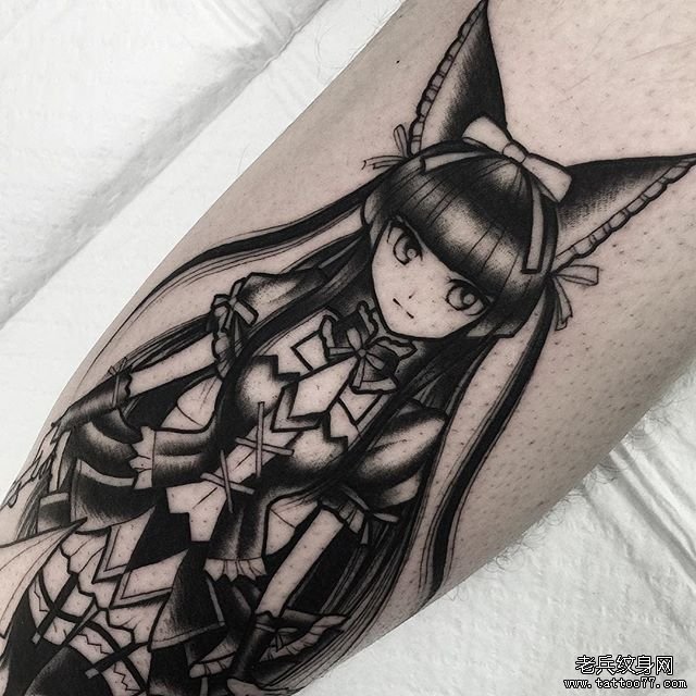 卡通少女纹身图案