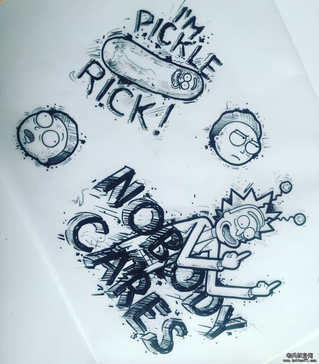个性涂鸦字体纹身手稿