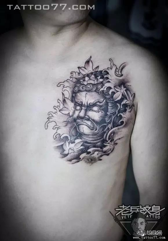 老兵店内作品欣赏——不动明王纹身