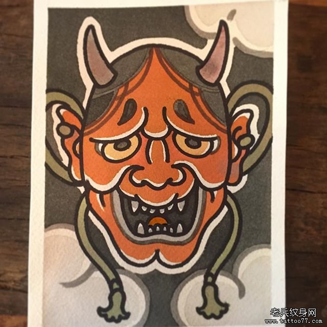 日式色彩般若文身