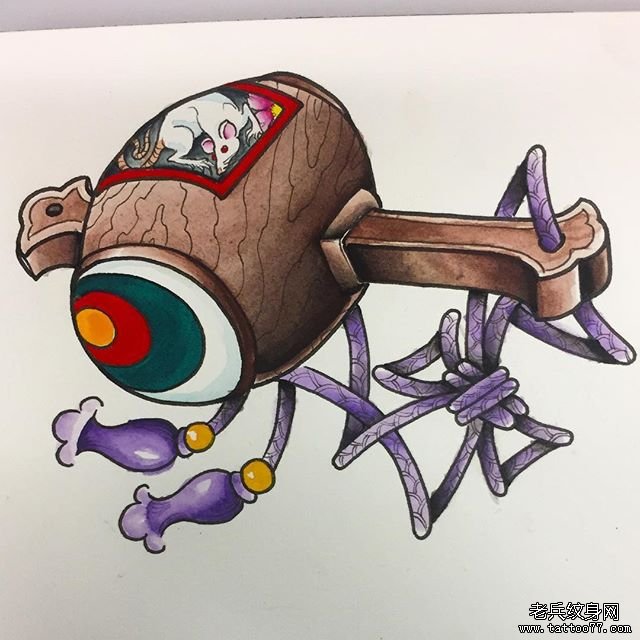 色彩福锤纹身手稿