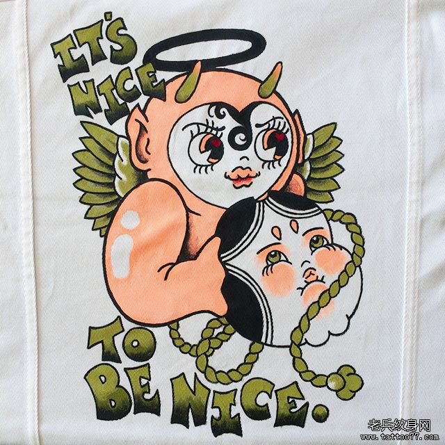 日式色彩多福纹身