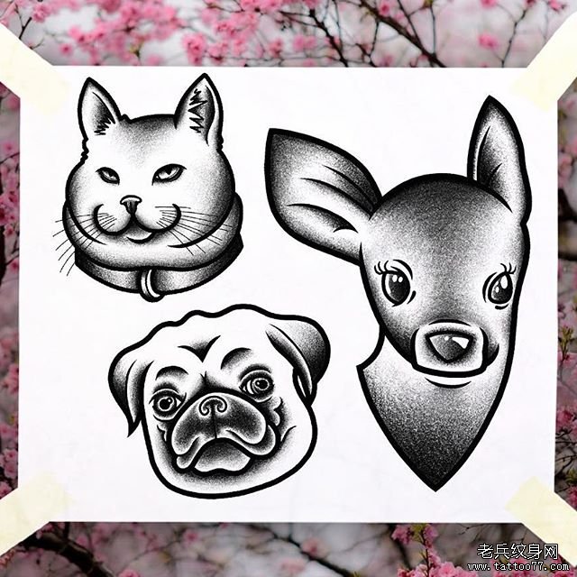 简笔画动物小图集纹身