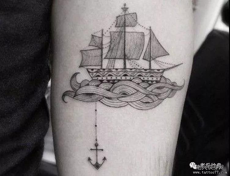 纹身素材第778期——帆船