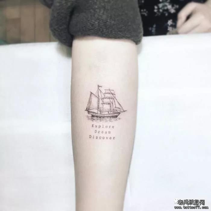 纹身素材第778期——帆船
