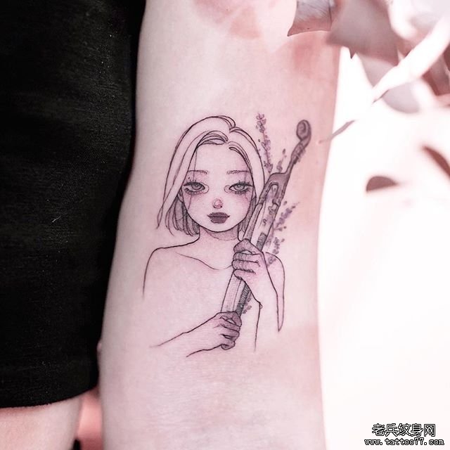 个性女孩小清新纹身图案