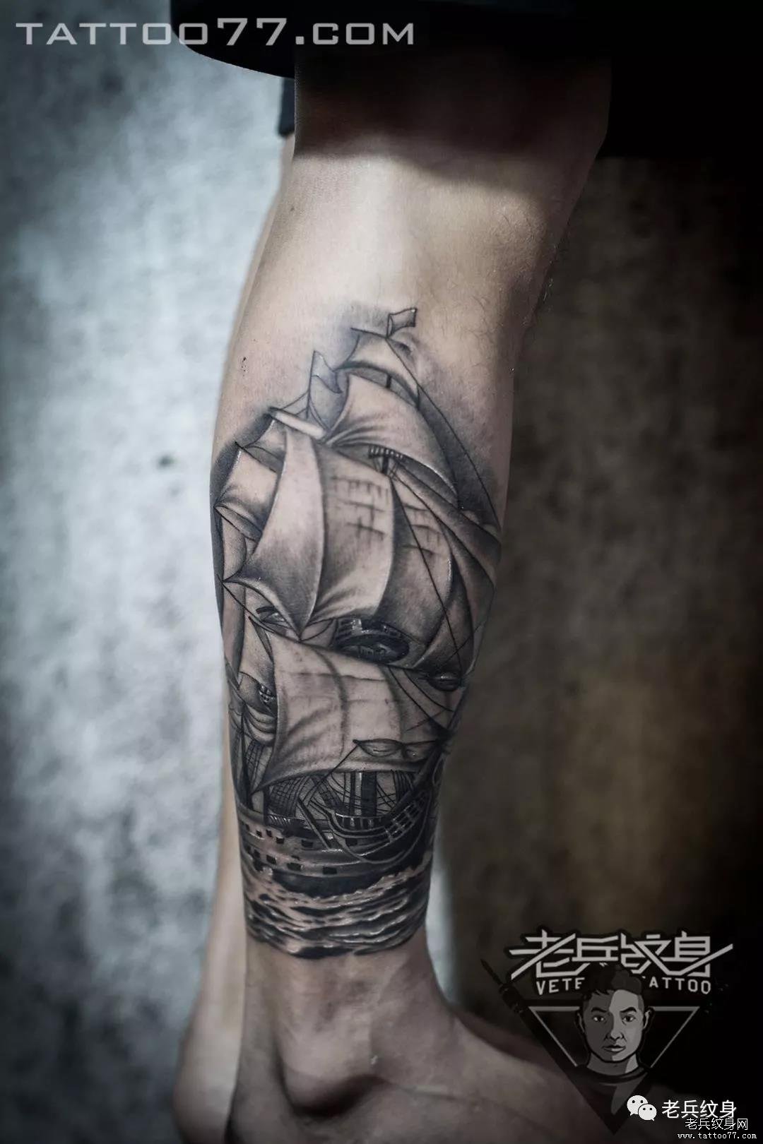 老兵店内作品欣赏——黑灰帆船（下）