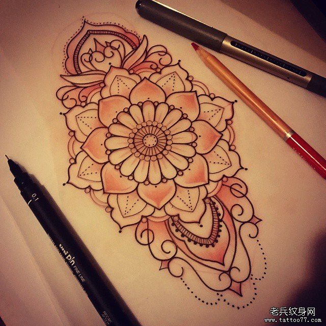 梵花纹身手稿