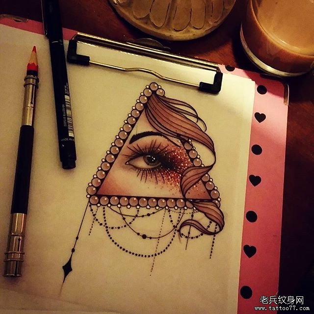上帝之眼纹身手稿