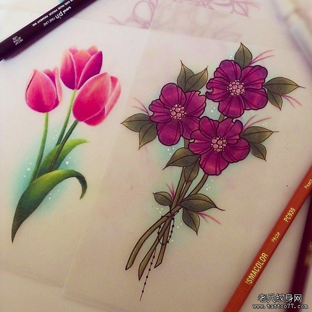 花纹身手稿