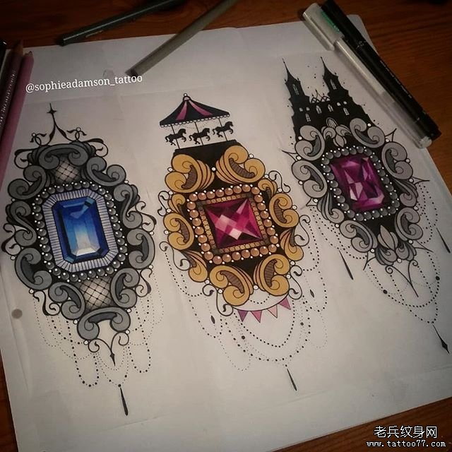 珠宝首饰纹身手稿