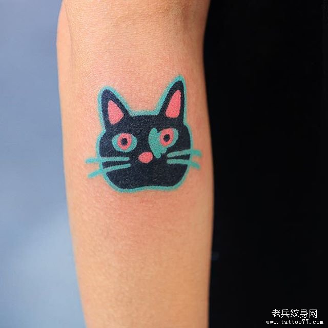 小清新猫咪纹身图案