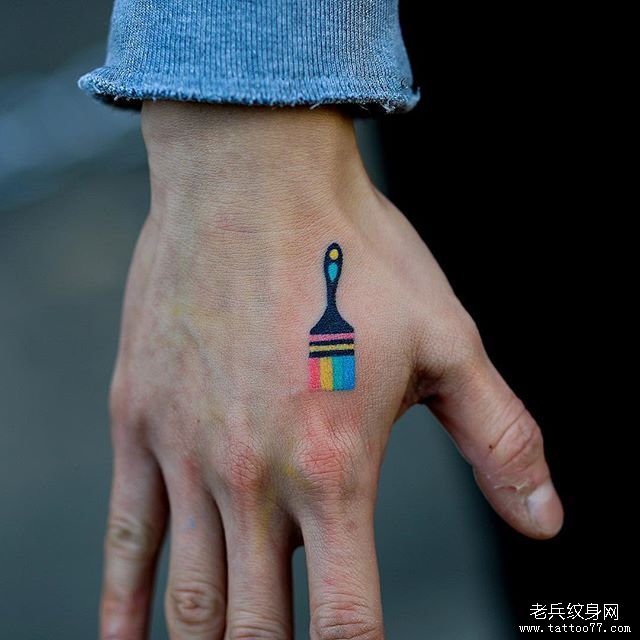 小清新刷子纹身图案