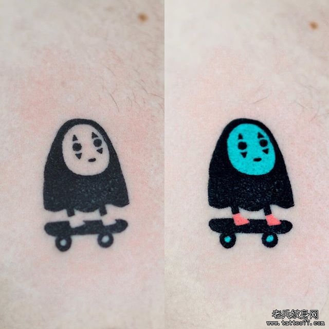 卡通无脸男纹身图案