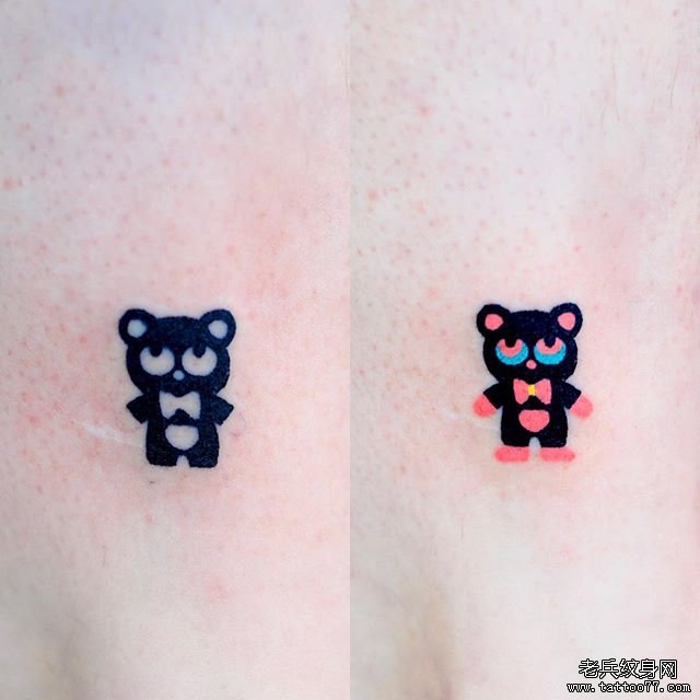 小清新小熊纹身图案