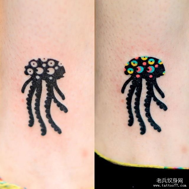 小清新章鱼纹身图案