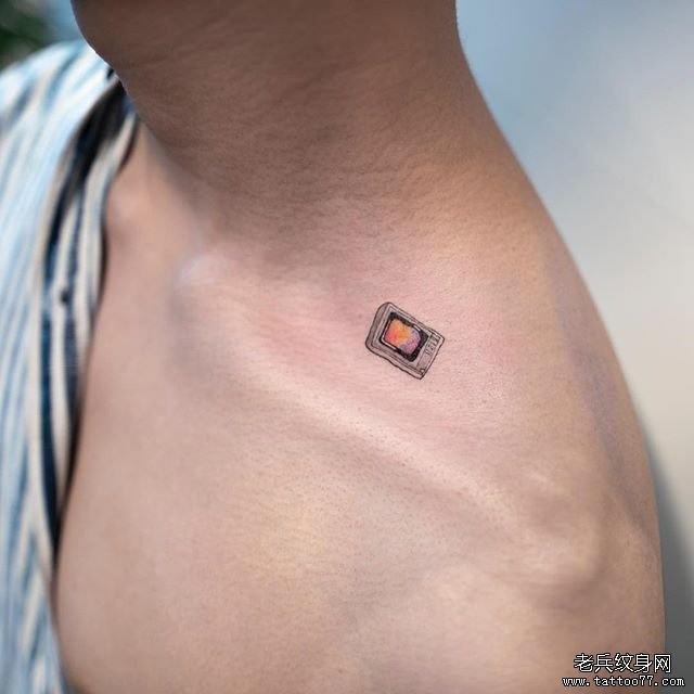 电视机 彩色纹身