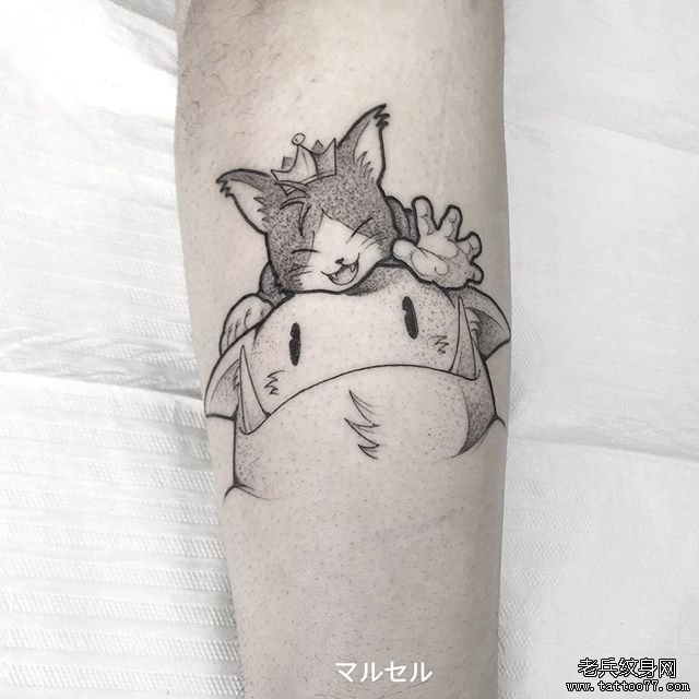 卡通简笔人物纹身