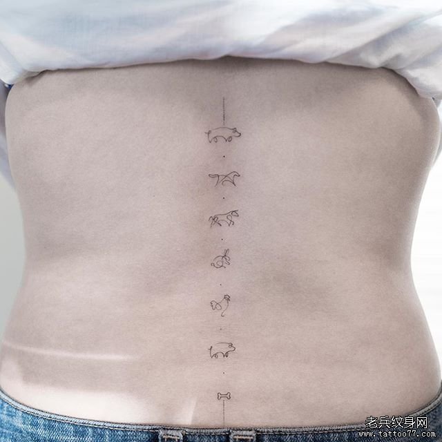 后背 动物 简笔画tattoo