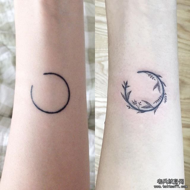 花环 黑灰纹身