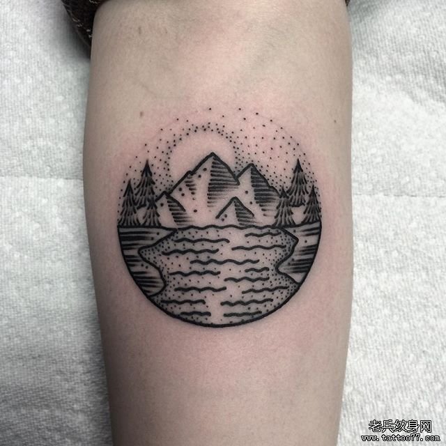 简约风景纹身