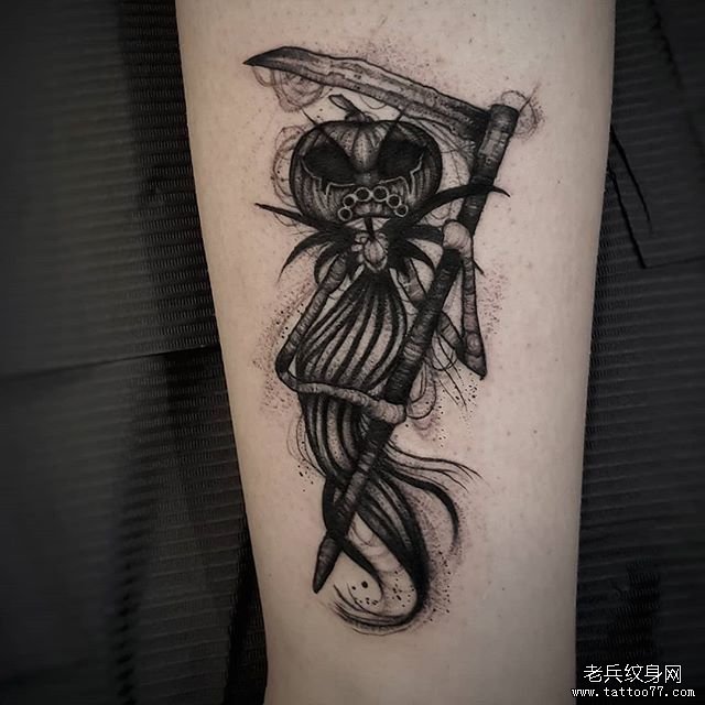 暗黑南瓜人死神纹身