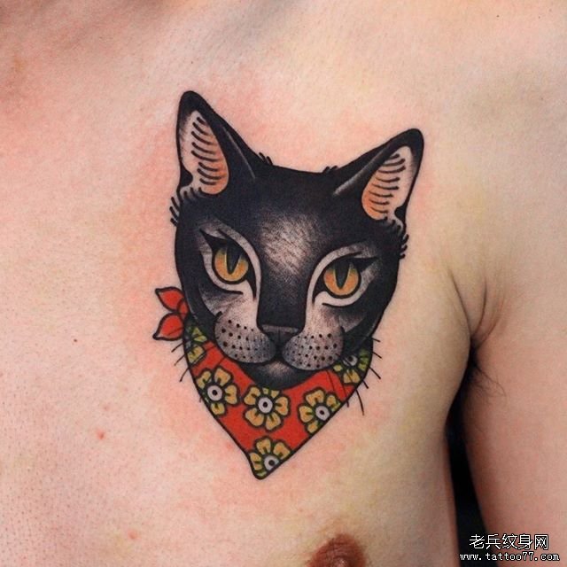 黑猫纹身图案