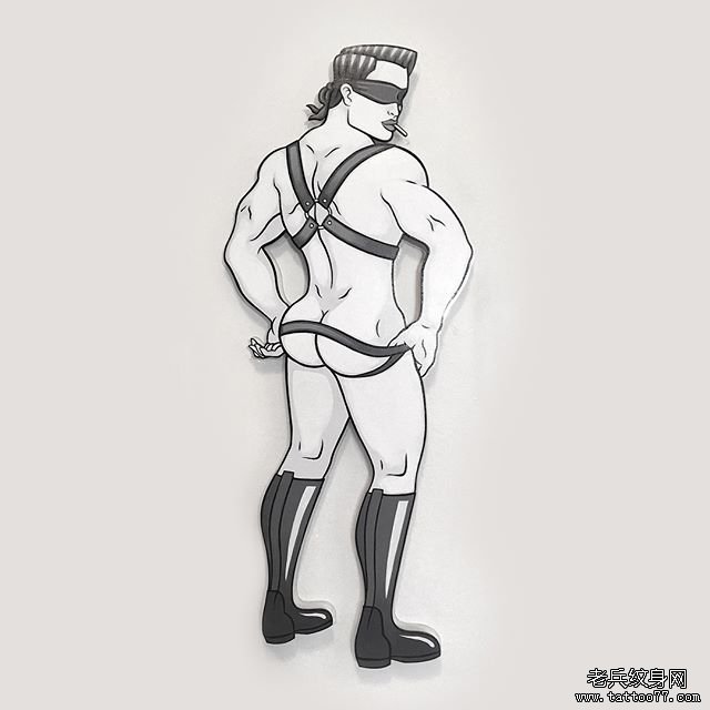 简笔个性男人纹身